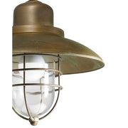 Loft stílusú, rézből készült függeszték lámpa fémrácsos üvegbúrával