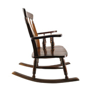 Koliniál stílusú, mahagónifából készült, kézműves hintaszék