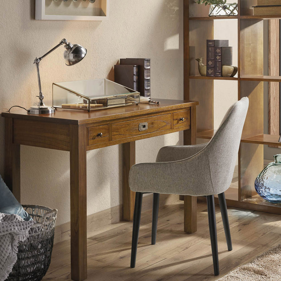 Loft stílusú, mindifából készült, tömörfa íróasztal