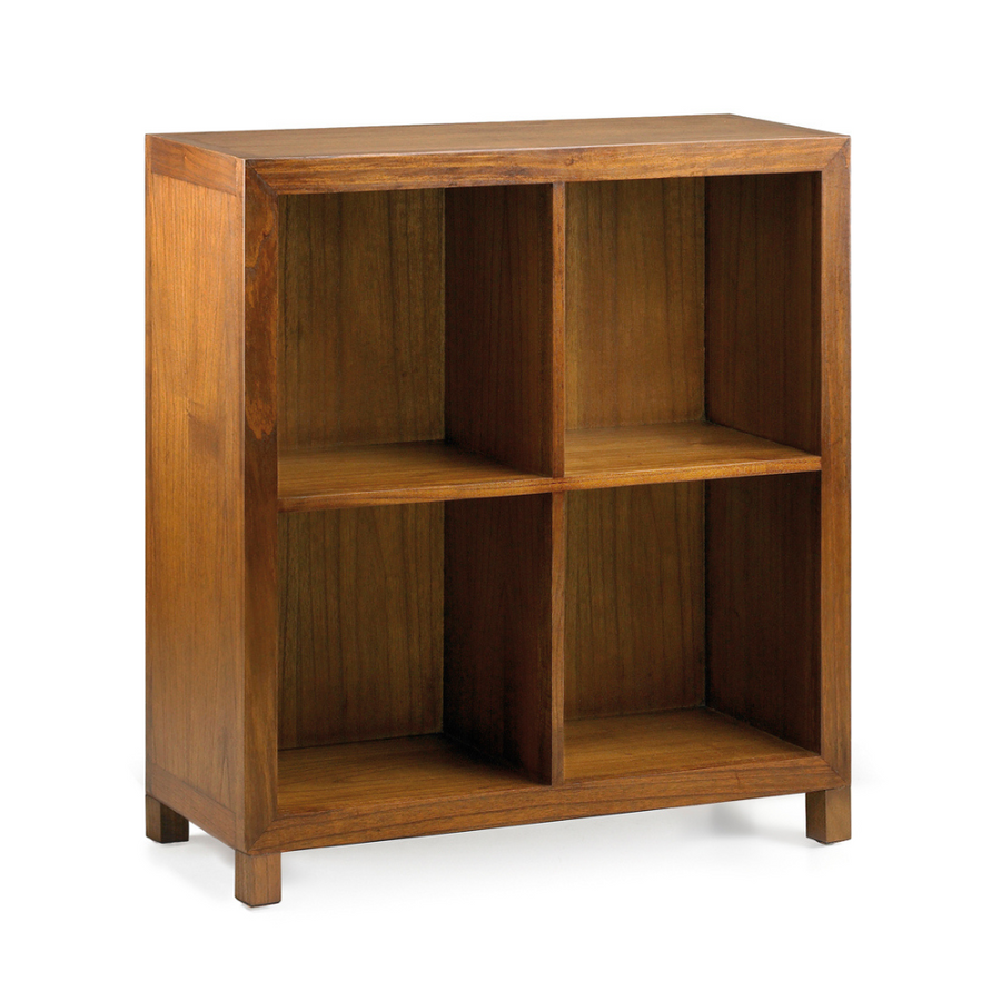 Loft stílusú, mindifából készült, kézműves moduláris könyvespolc elem