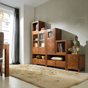 Loft stílusú, tömör mindifából készült, kézműves TV szekrény 