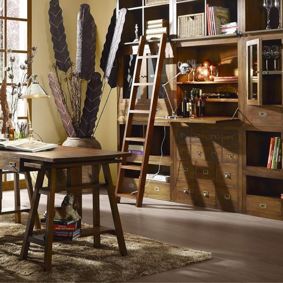 Loft stílusú, mindifából készült tömörfa fiókos tároló 