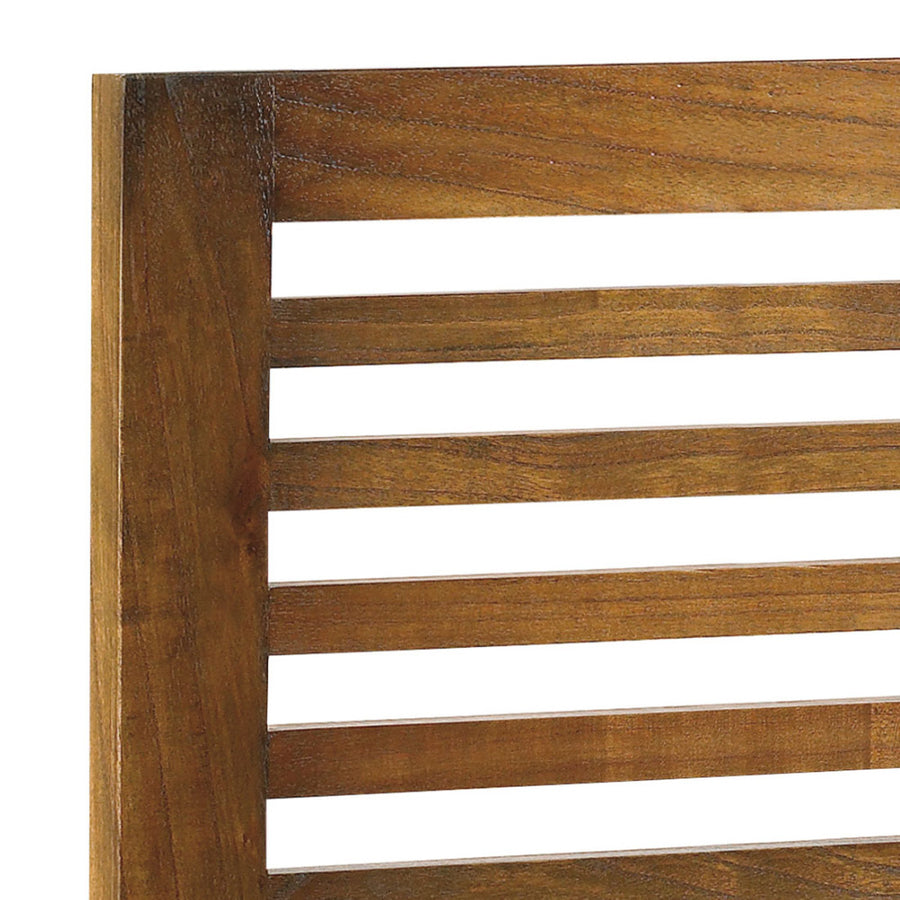 Loft stílusú, tömör mindifából készült, lécezett kivitelezésű, ágyvég.