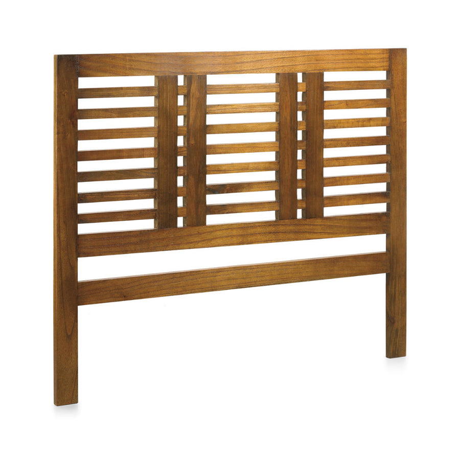 Loft stílusú, tömör mindifából készült, lécezett kivitelezésű, ágyvég.