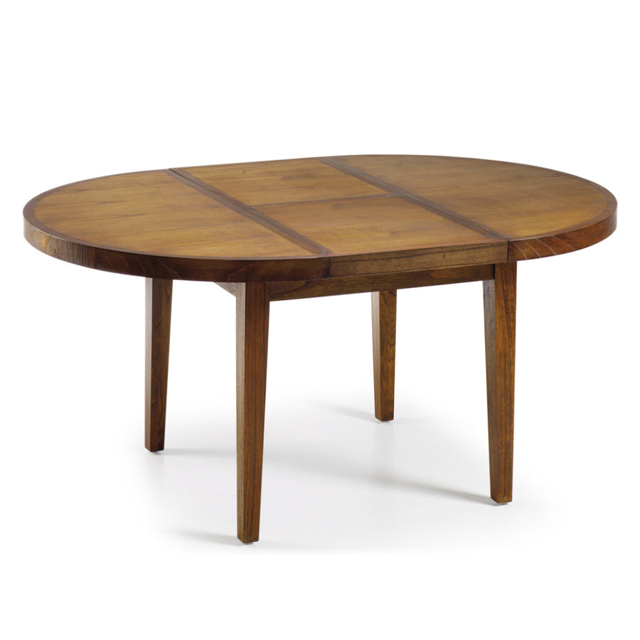 Loft stílusú, mindifából készült, barna színű bővíthető étkezőasztal