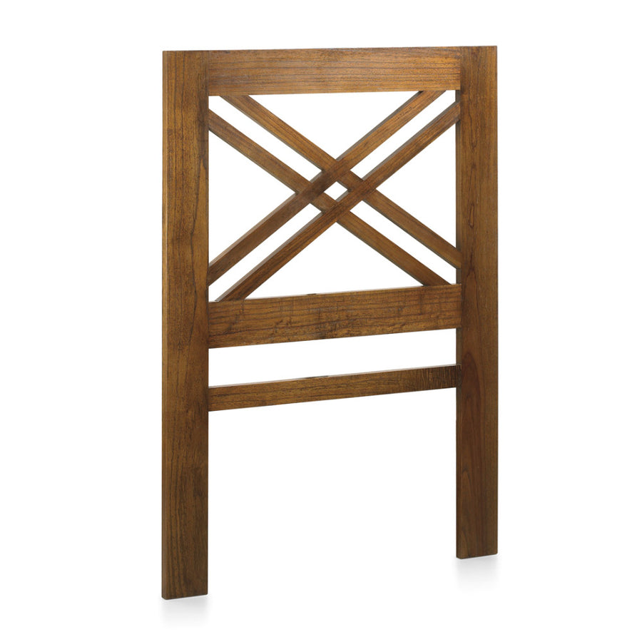 Loft stílusú, 100 hosszú, tömör mindifából készült, keresztrácsos kialakítású ágyvég