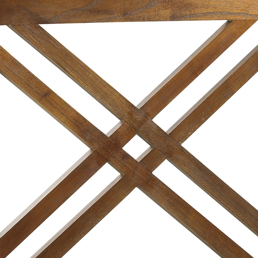 Loft stílusú, 100 hosszú, tömör mindifából készült, keresztrácsos kialakítású ágyvég