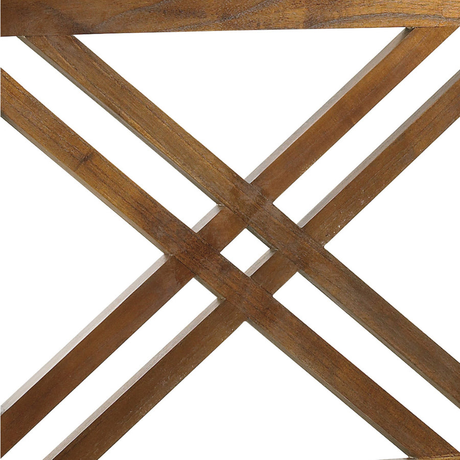 Loft stílusú, 165 cm hosszú, tömör mindifából készült, keresztrácsos kialakítású ágyvég