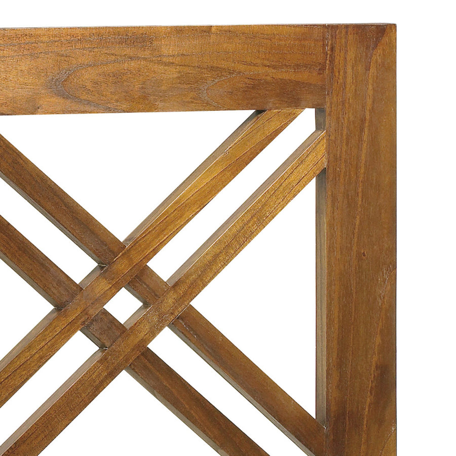 Loft stílusú, 165 cm hosszú, tömör mindifából készült, keresztrácsos kialakítású ágyvég