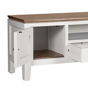 Modern-vidéki stílusú, mindifából készült, kézműves TV-szekrény