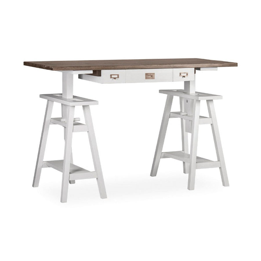 Állítható magasságú, tömör mindifából készült, kézműves íróasztal