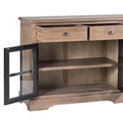 Siena tálalószekrény – nyitott ajtók és fiókok, polcos belső tér részletfotó