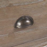 Siena TV-állvány fiókfogantyú – antikolt fém félkör fogantyú közelről