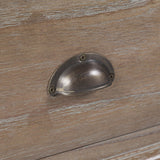 Siena TV-állvány fiókfogantyú – antikolt fém félkör fogantyú közelről