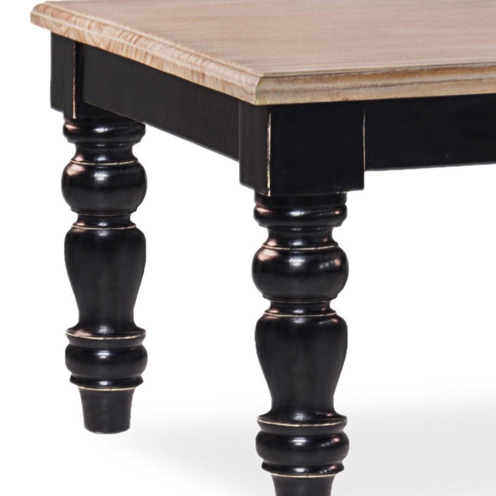 Fekete esztergált asztalláb – koloniál stílusú kialakítás, Siena kollekció