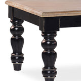 Fekete esztergált asztalláb – koloniál stílusú kialakítás, Siena kollekció