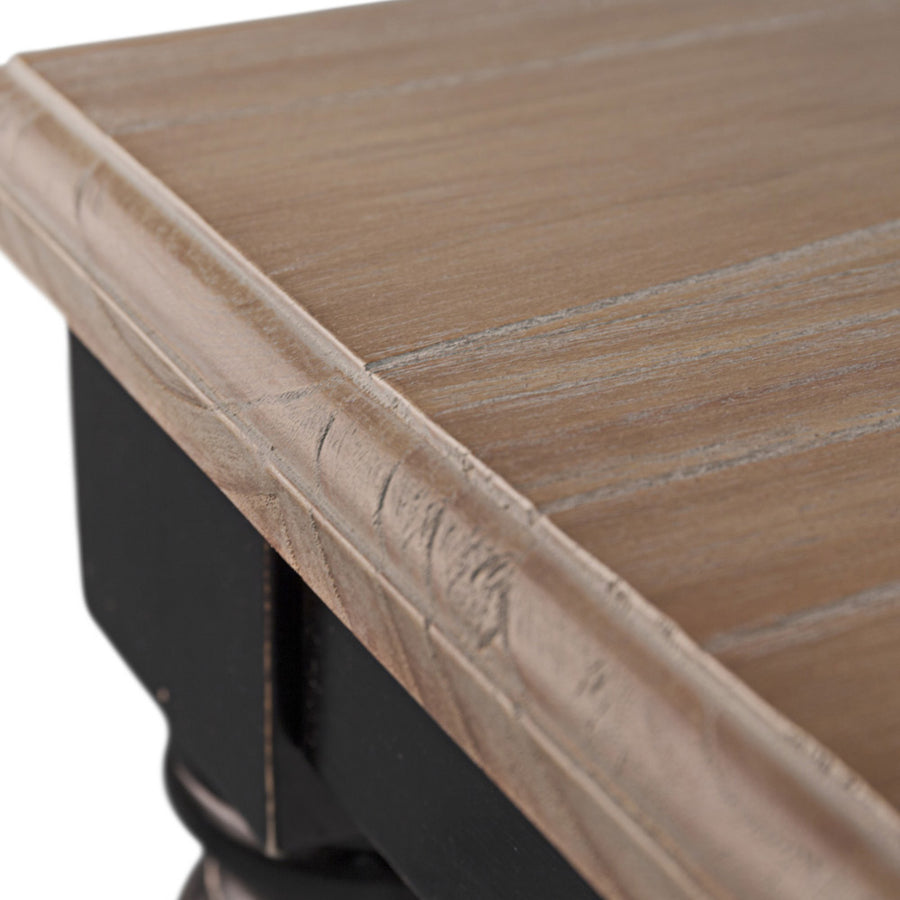 Natúr mindifa asztallap közelről – finoman meszelt felület, Siena dohányzóasztal