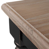 Siena étkezőasztal éle – natúr fa textúra és profilozott élkialakítás közelről