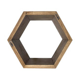 Hatszögletű mindifa falipolc hátoldala – rejtett felfüggesztés részlete