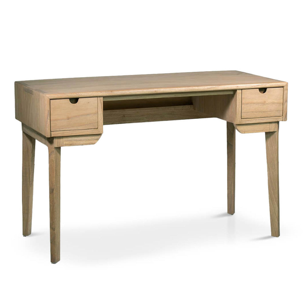 Natúr színű mindifa íróasztal 120x55x76 cm – perspektivikus nézet, Scandi kollekció