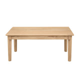 Scandi dohányzóasztal frontális nézet – letisztult, natúr kivitel