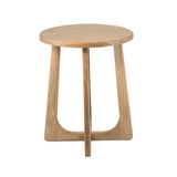 Scandi kisasztal frontális nézet – kerek asztallap és keresztvázas láb