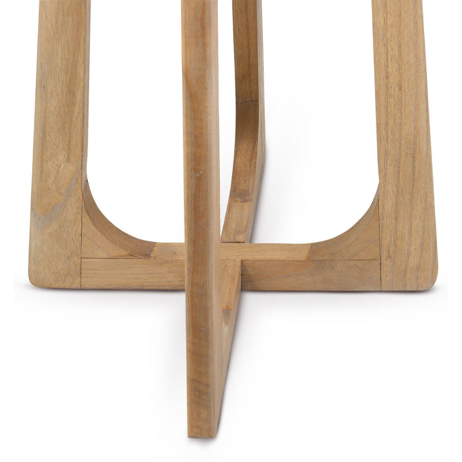 Scandi kerek kisasztal lábszerkezet közelről – keresztvázas kialakítás