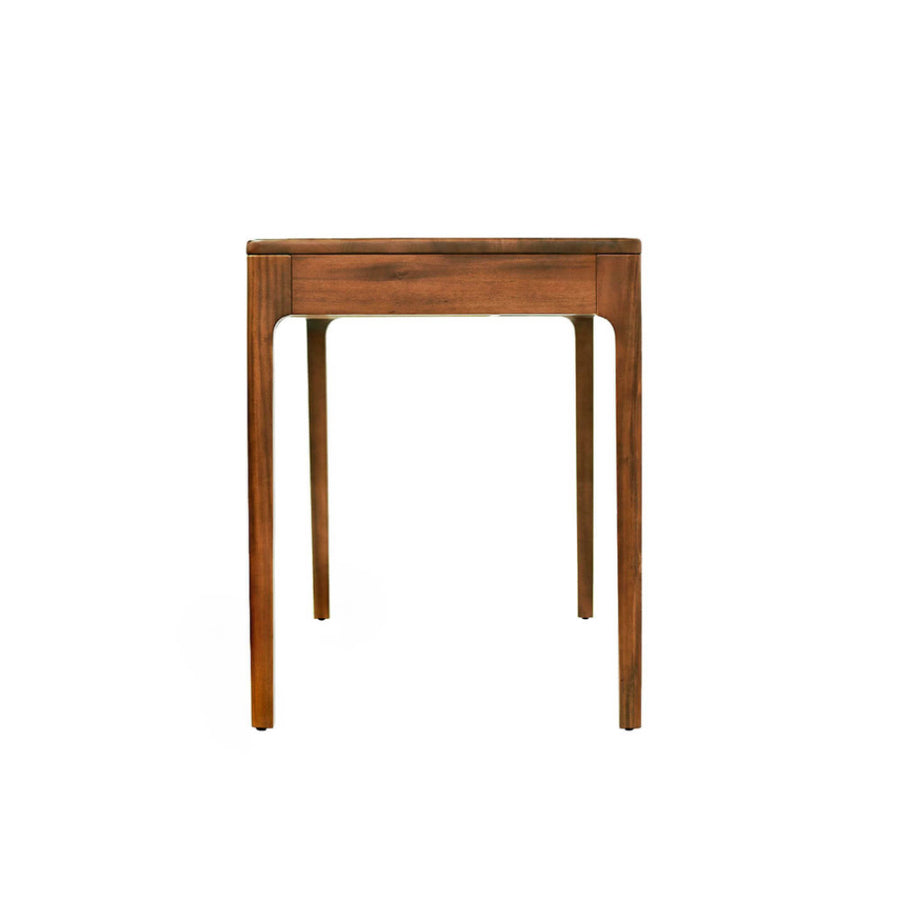 Mahagóni íróasztal oldalnézet – lekerekített dizájn