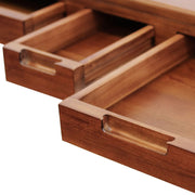 Oporto íróasztal fiókrészlet – mart fa fogantyú, fényes lakkozás