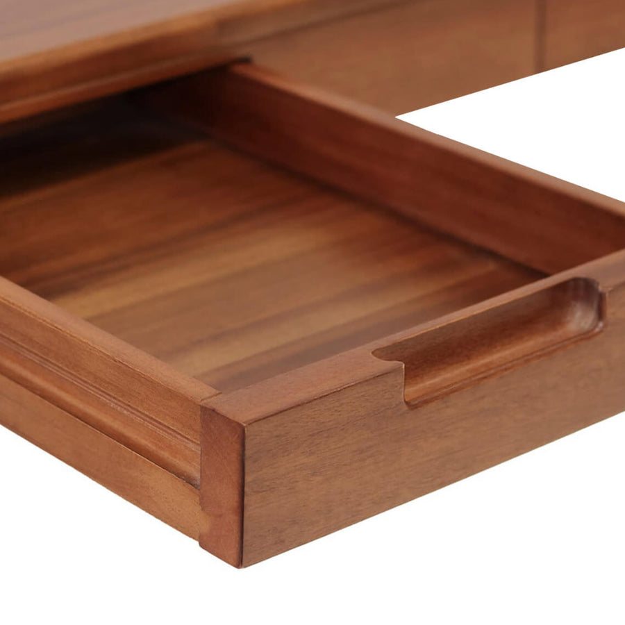 Mahagóni fiókelő és illesztések – részletfotó, Oporto dohányzóasztal