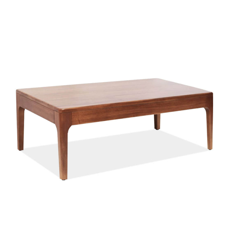 Dohányzóasztal mahagóni asztallap – sima, lakkozott felületrészlet