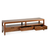 Oporto TV-állvány – nyitott fiókok, belső tárolók részletfotó