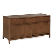 Mahagóni fa tálalószekrény, három fiókkal és tolóajtókkal, előlnézet, Oporto kollekció