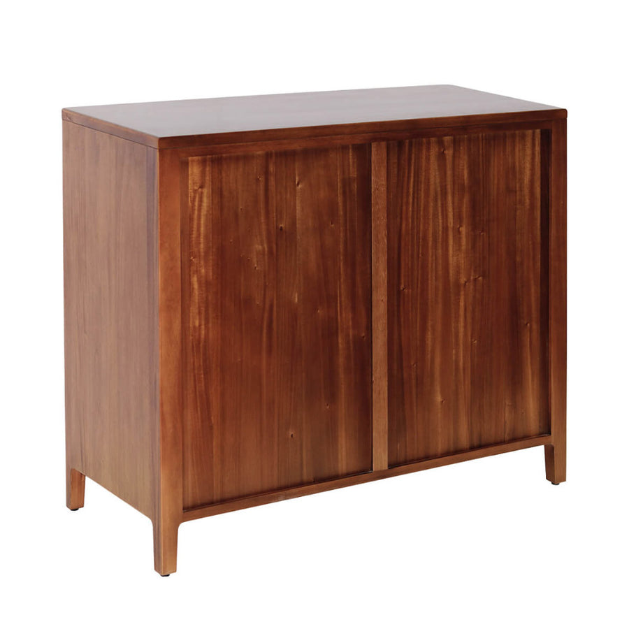 Oporto komód – hátoldali nézet, tömör mahagóni hátlap és lábak