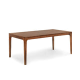 Oporto bővíthető étkezőasztal 180–240×95×77 cm – háromnegyedes nézet, tömör mahagóni fa