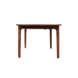 Oporto étkezőasztal – rövid oldalnézet, karcsú mahagóni lábak