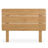 Modern, tömör teakfából készült, natúr színű ágyvég