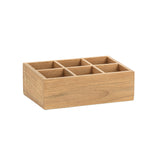 Modern, tömör teakfából készült, natúr színű kétszárnyú ruhásszekrény