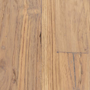 Koloniál stílusú, újrahasznosított teakfából készült, kör formájú étkezőasztal.