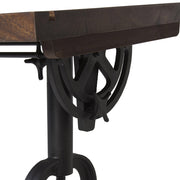 Industrial stílusú, állítható magasságú, és dönthető tervezőasztal mangófából és vasból.