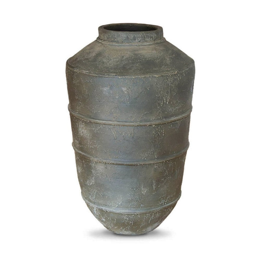 Antik stílusú, óriás méretű, égetett agyagból készült kézműves padlóváza.