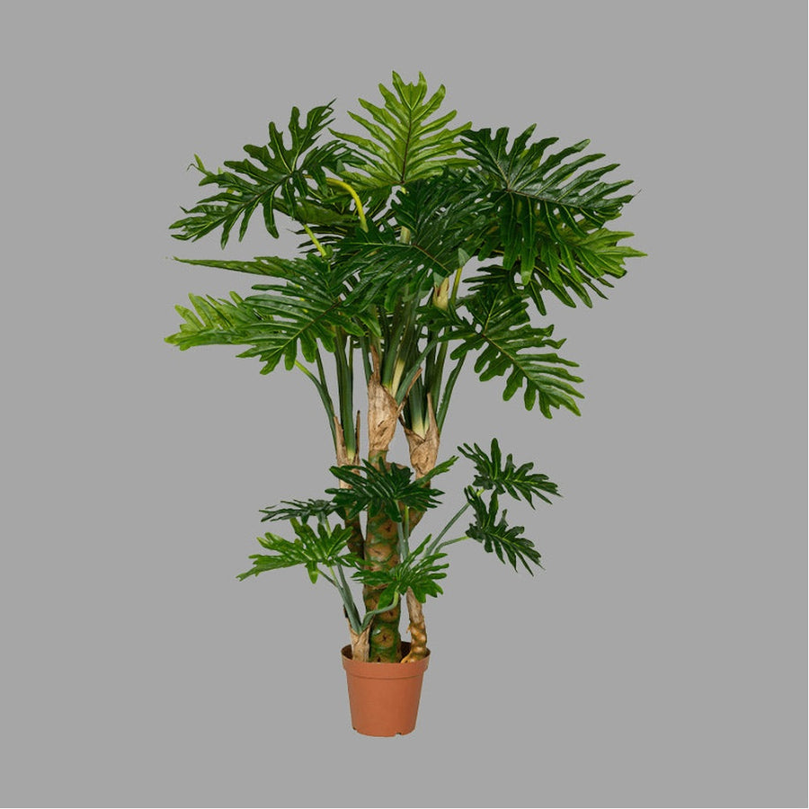 UV-álló, fajellegű, mű filodendron növény műanyag cserépben