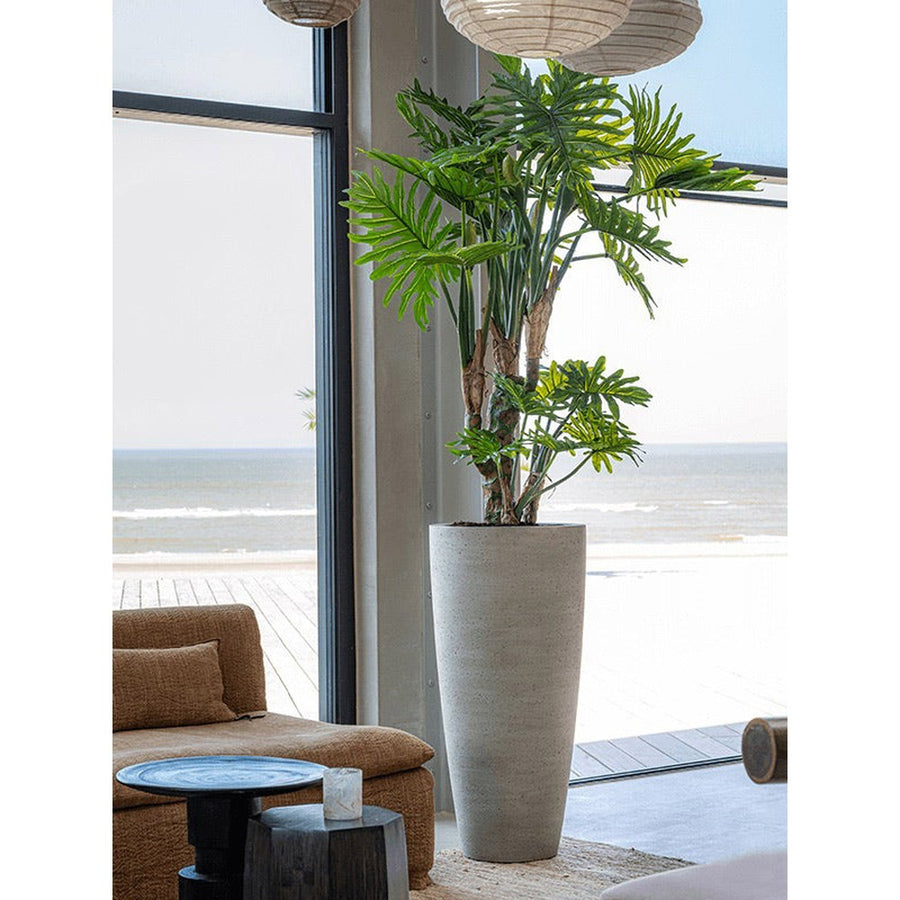 UV-álló, fajellegű, mű filodendron növény műanyag cserépben