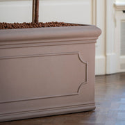 Heritage taupe fiberstone ültetőláda díszítőkeretes oldalfalának részlete