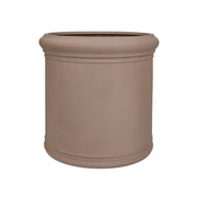 Heritage taupe színű hengeres fiberstone kaspó profilozott peremekkel, Ø 70 × 69 cm