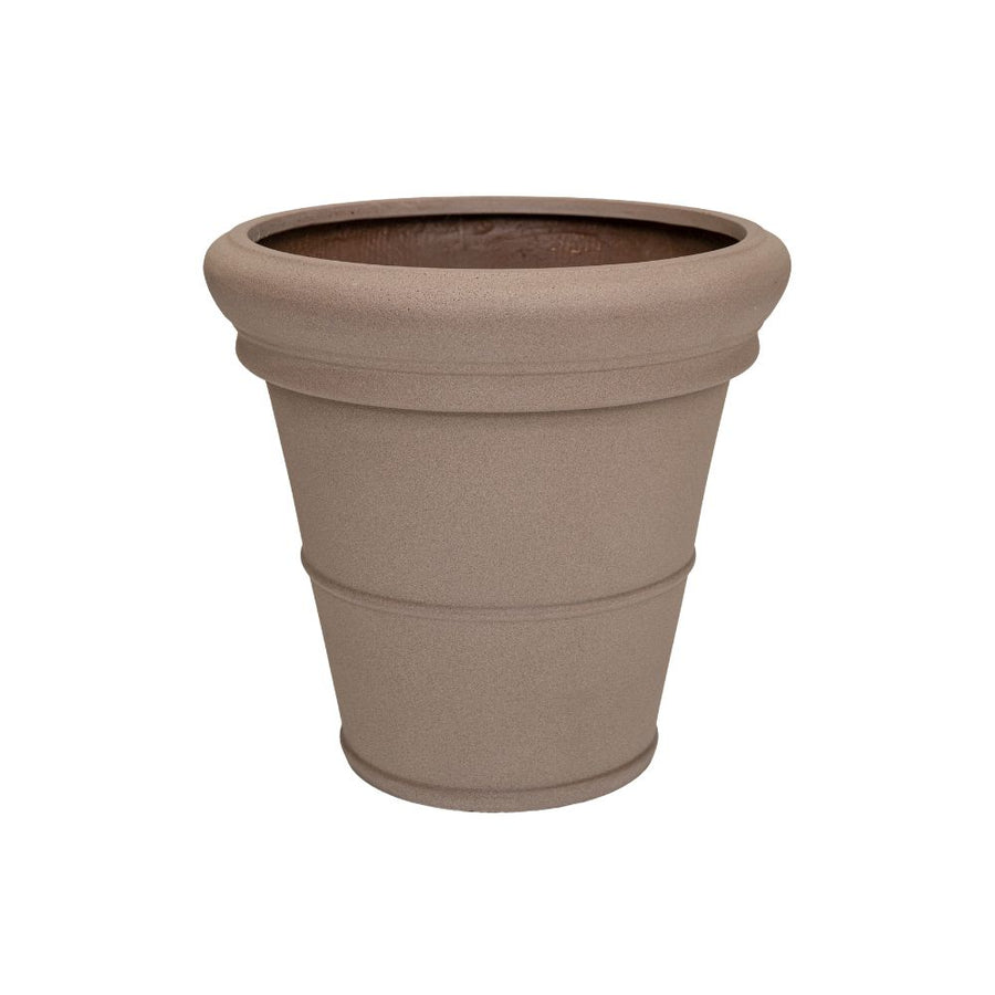 HERITAGE matt fekete/taupe kúpos fiberstone kaspó Ø 55 cm