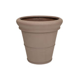 HERITAGE matt fekete/taupe kúpos fiberstone kaspó Ø 55 cm
