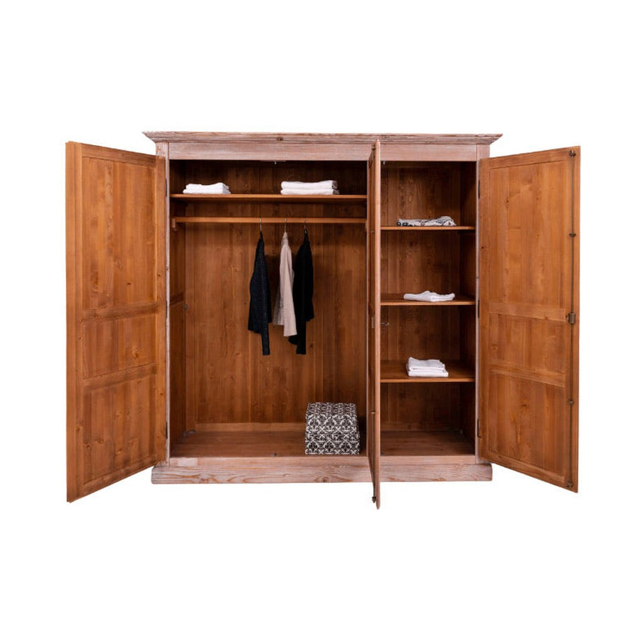 MAISON nagy méretű fenyőfa gardróbszekrény 210 cm
