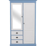 MAISON fenyőfa gardróbszekrény tükörrel 197 cm