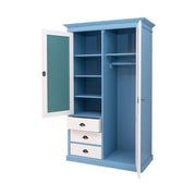 MAISON fenyőfa gardróbszekrény tükörrel 197 cm